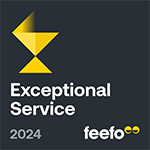 feefo exceptional service award 2024.