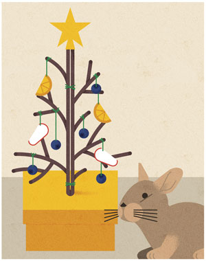 Rabbit christmas tree